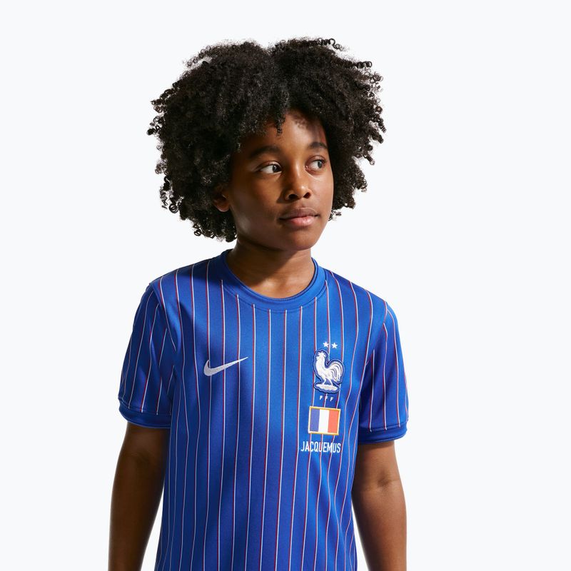 Tricou de fotbal pentru copii Nike France Pre-Match game royal/university red/white 5