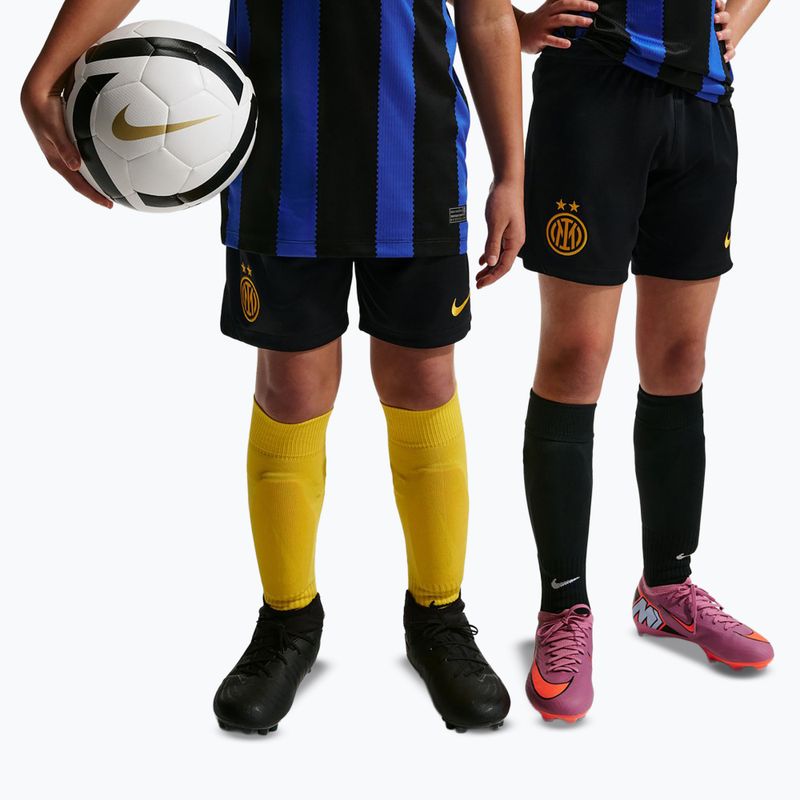 Pantaloni scurți de fotbal pentru copii Nike Inter Milan Dri-Fit Stadium Home black/university gold