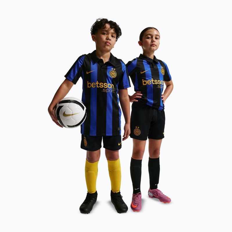 Pantaloni scurți de fotbal pentru copii Nike Inter Milan Dri-Fit Stadium Home black/university gold 2