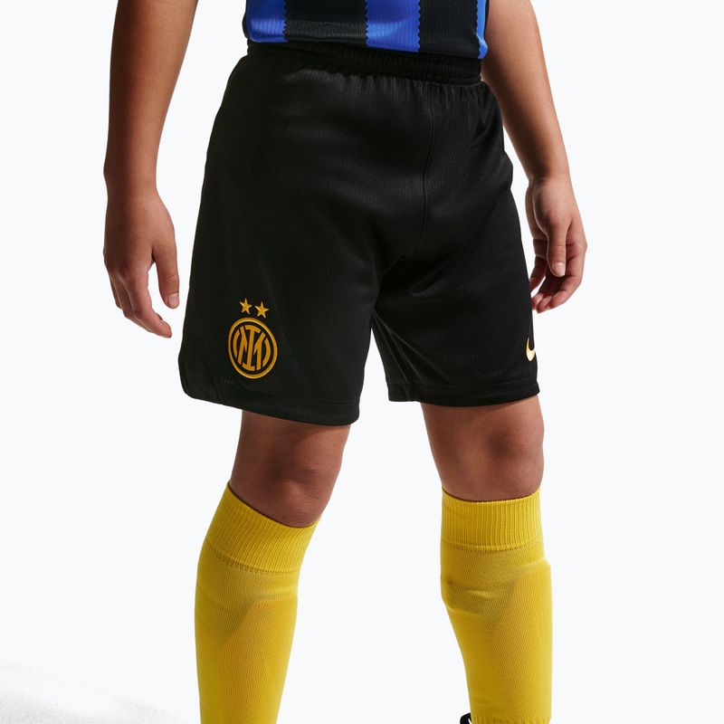 Pantaloni scurți de fotbal pentru copii Nike Inter Milan Dri-Fit Stadium Home black/university gold 7