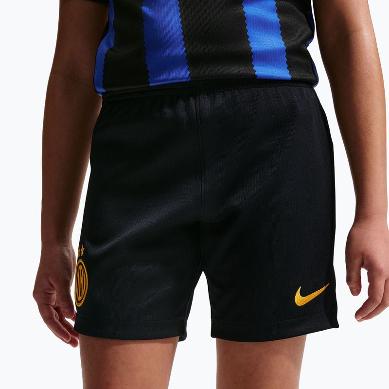Pantaloni scurți de fotbal pentru copii Nike Inter Milan Dri-Fit Stadium Home black/university gold 8