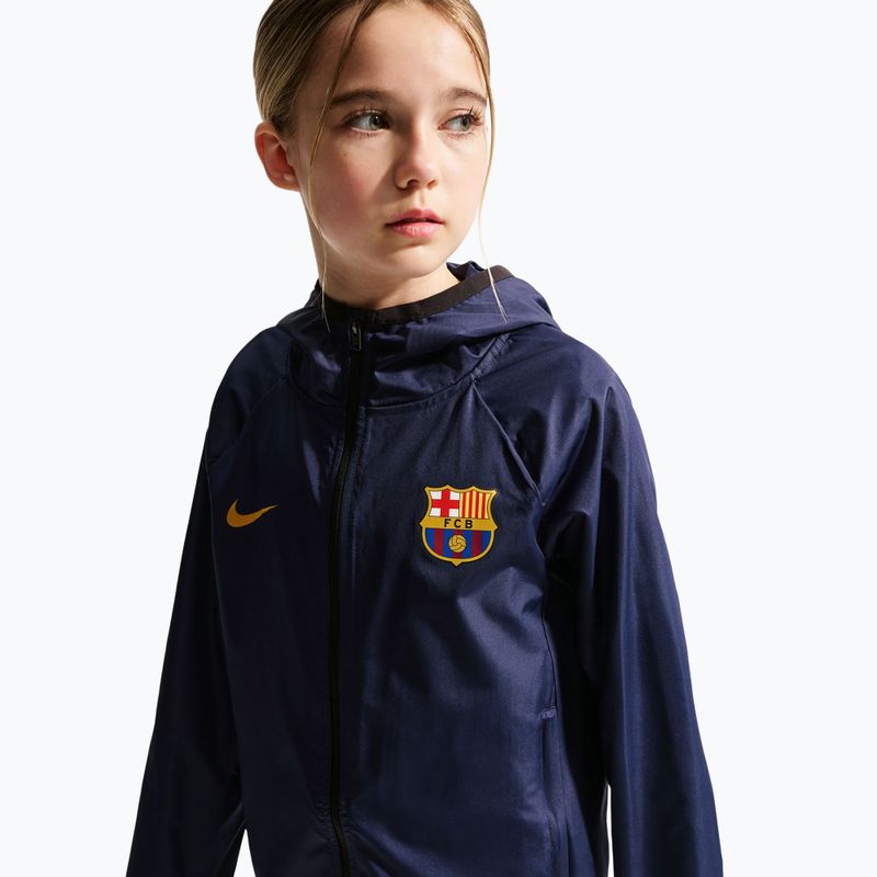 Geacă de fotbal pentru copii Nike FC Barcelona Academy Pro blackened blue/black/mineral yellow 4