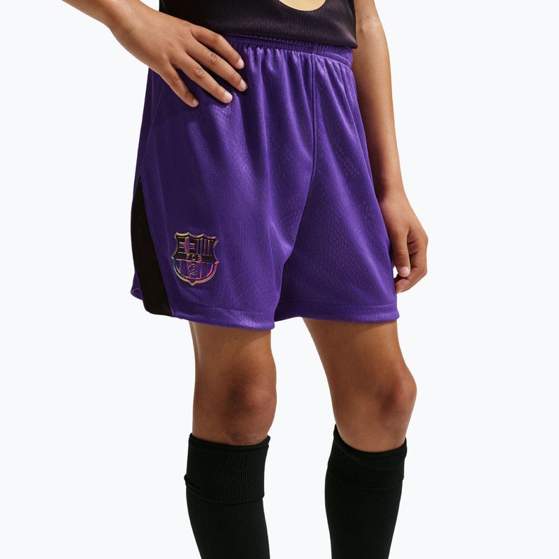 Pantaloni scurți de fotbal pentru copii Nike FC Barcelona 2026/27 Stadium Away field purple/black/black 7