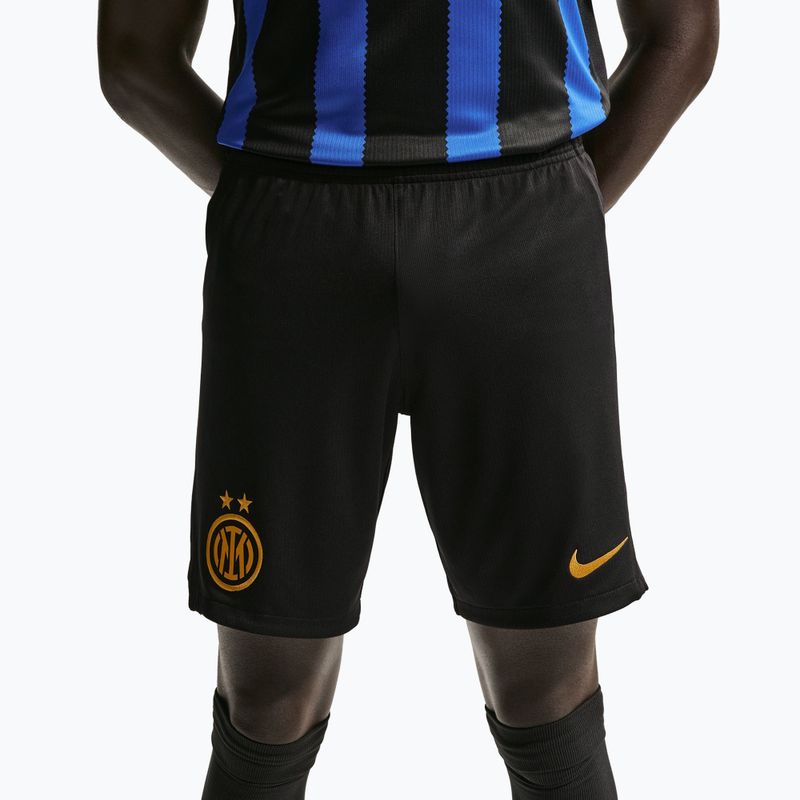 Pantaloni scurți de fotbal pentru bărbați Nike Inter Milan Dri-Fit Stadium Home black/university gold 5