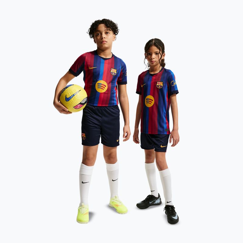 Pantaloni scurți de fotbal pentru copii Nike FC Barcelona Dri-Fit Stadium Home blackened blue/mineral yellow 2