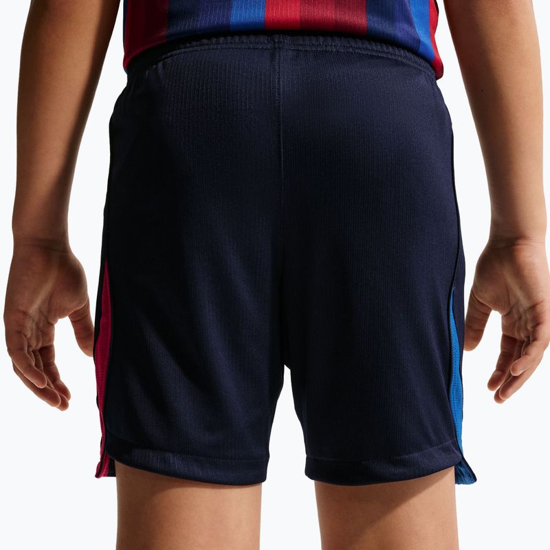 Pantaloni scurți de fotbal pentru copii Nike FC Barcelona Dri-Fit Stadium Home blackened blue/mineral yellow 3