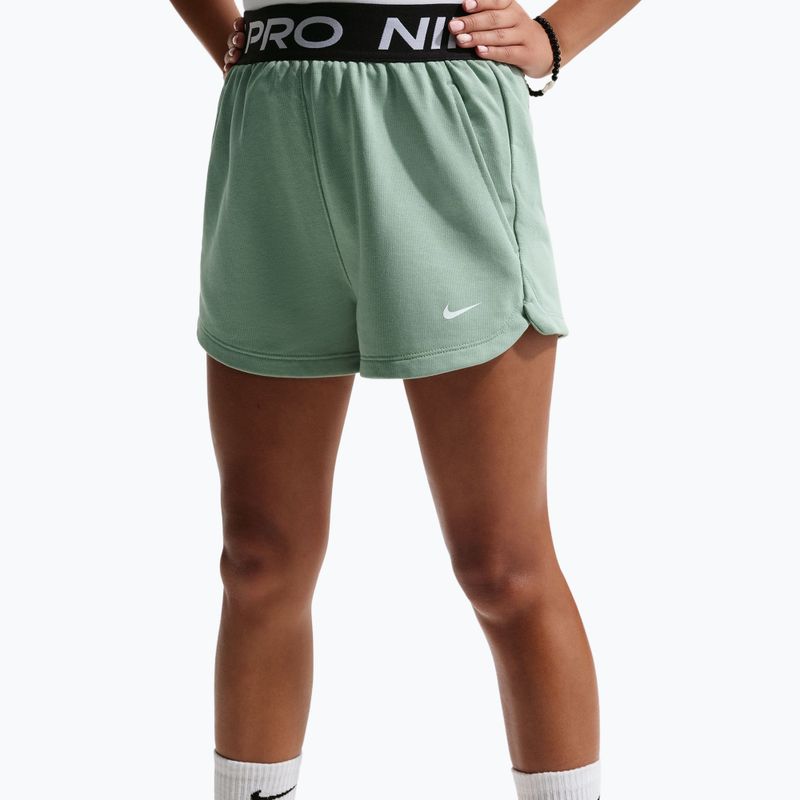 Pantaloni scurți pentru copii Nike Pro Fleece Dri-Fit steam/steam/black/white 5