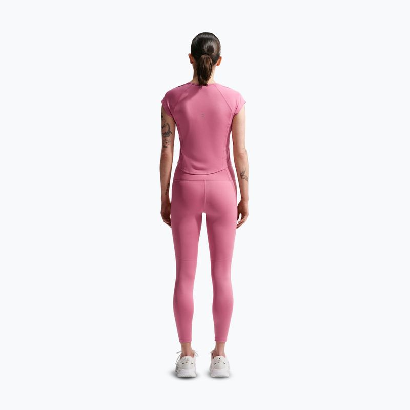 Tricou de alergare pentru femei Nike Swoosh Run Dri-Fit peony/photon dust/white 3