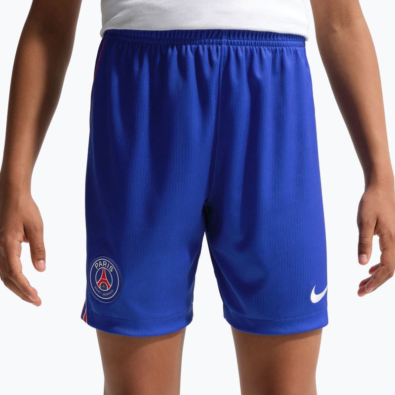 Pantaloni scurți de fotbal pentru copii Nike Paris Saint-Germain Dri-Fit Stadium old royal/white 8