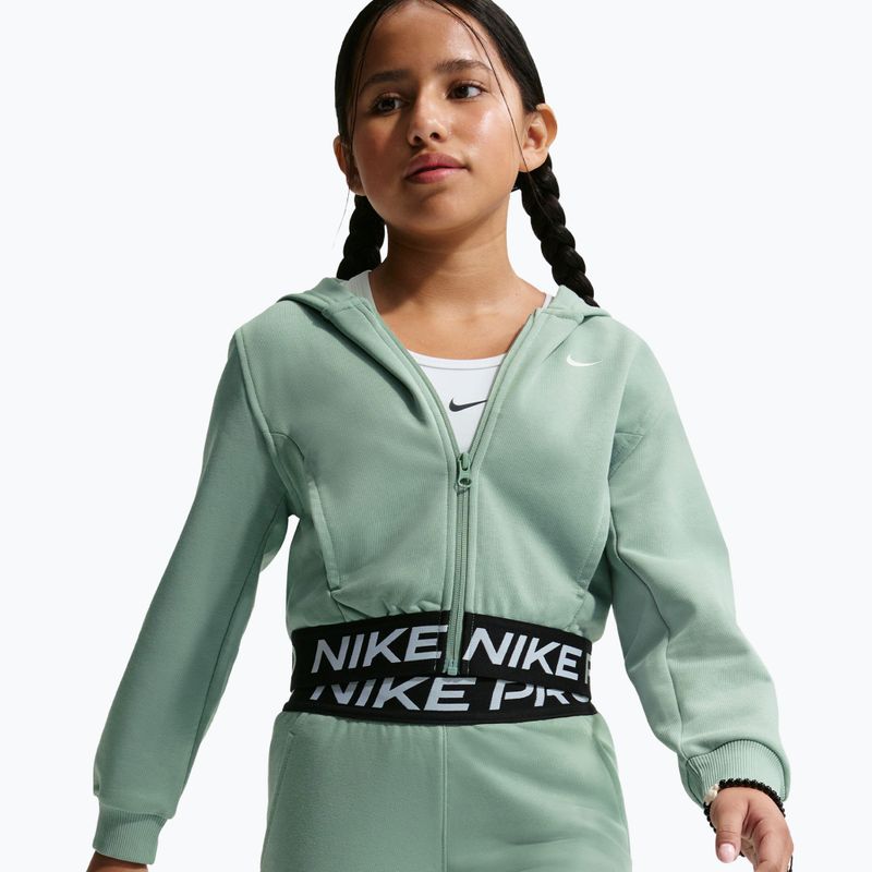 Bluză pentru copii Nike Pro Fleece Dri-Fit Full-Zip steam/steam/black/white 4