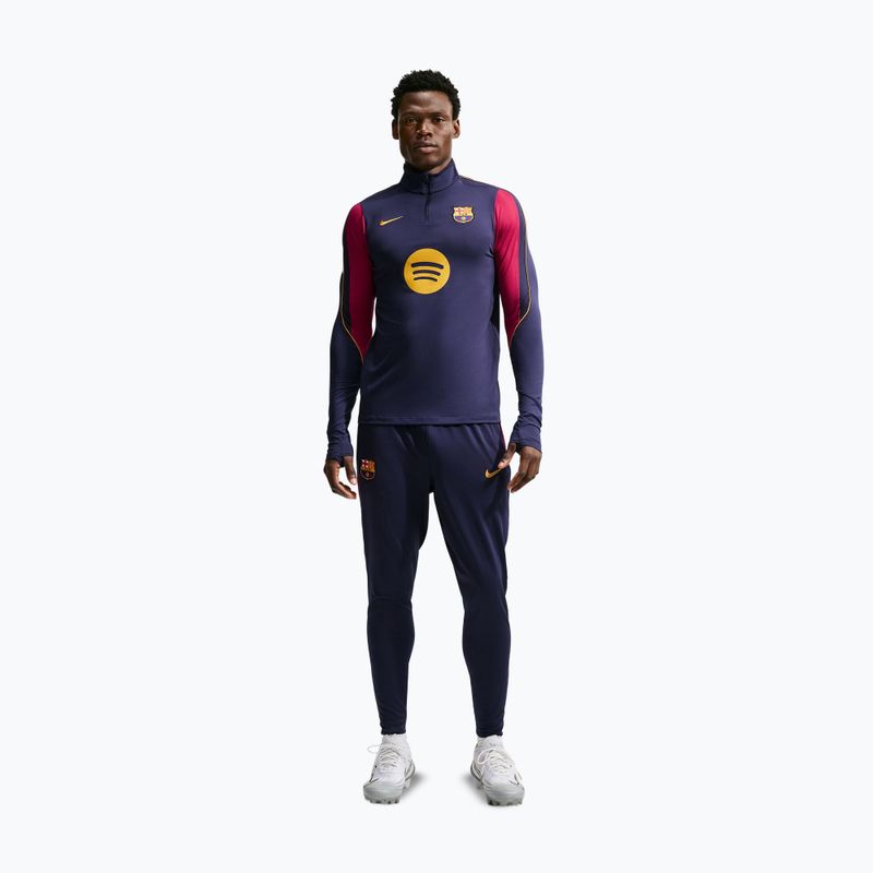 Bluză de fotbal pentru bărbați Nike FC Barcelona Strike Soccer Drill Top blackened blue/mineral yellow 2