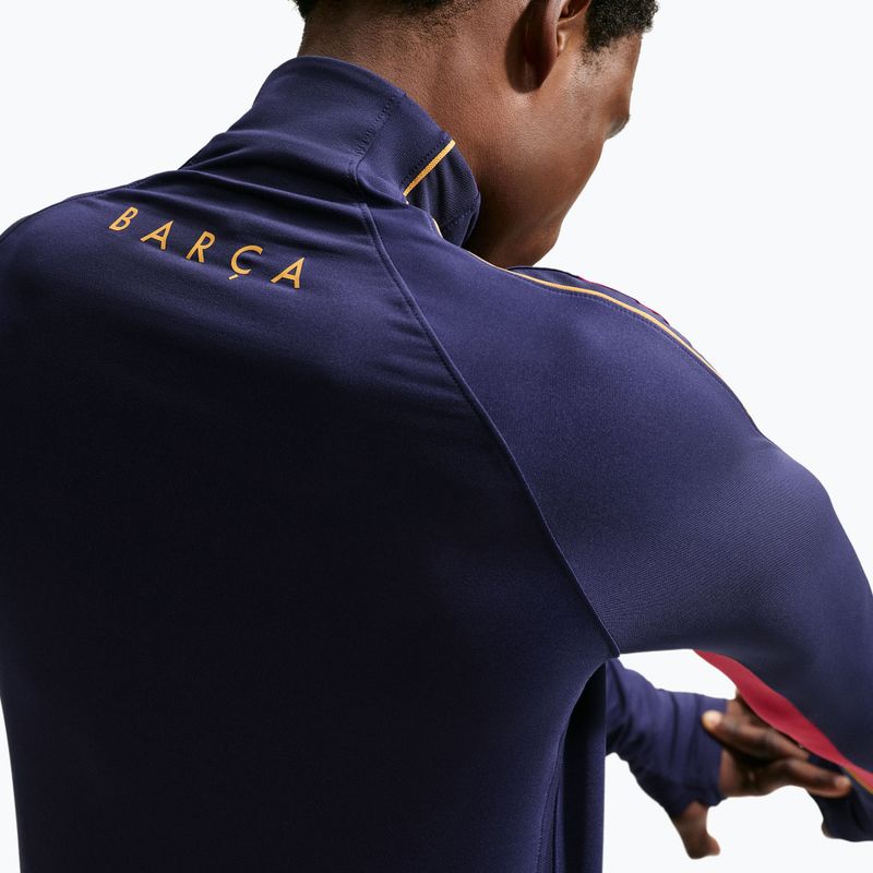 Bluză de fotbal pentru bărbați Nike FC Barcelona Strike Soccer Drill Top blackened blue/mineral yellow 6