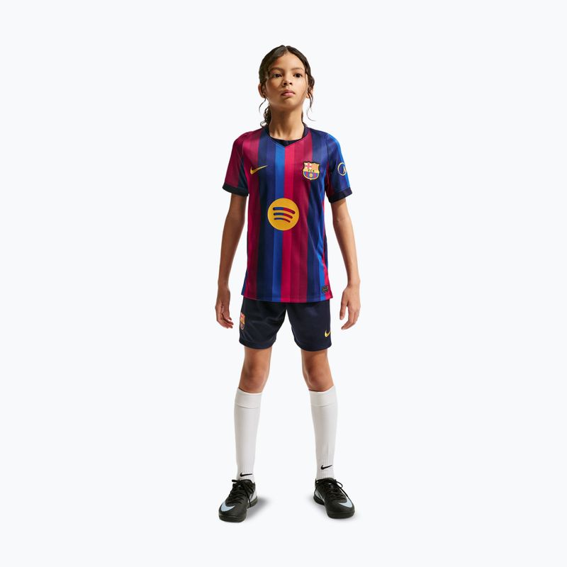 Tricou de fotbal pentru copii Nike FC Barcelona Dri-Fit Stadium Home deep garnet/blue void/mineral yellow 5