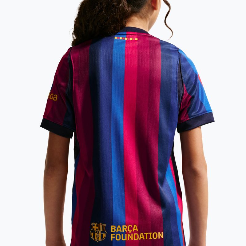 Tricou de fotbal pentru copii Nike FC Barcelona Dri-Fit Stadium Home deep garnet/blue void/mineral yellow 7