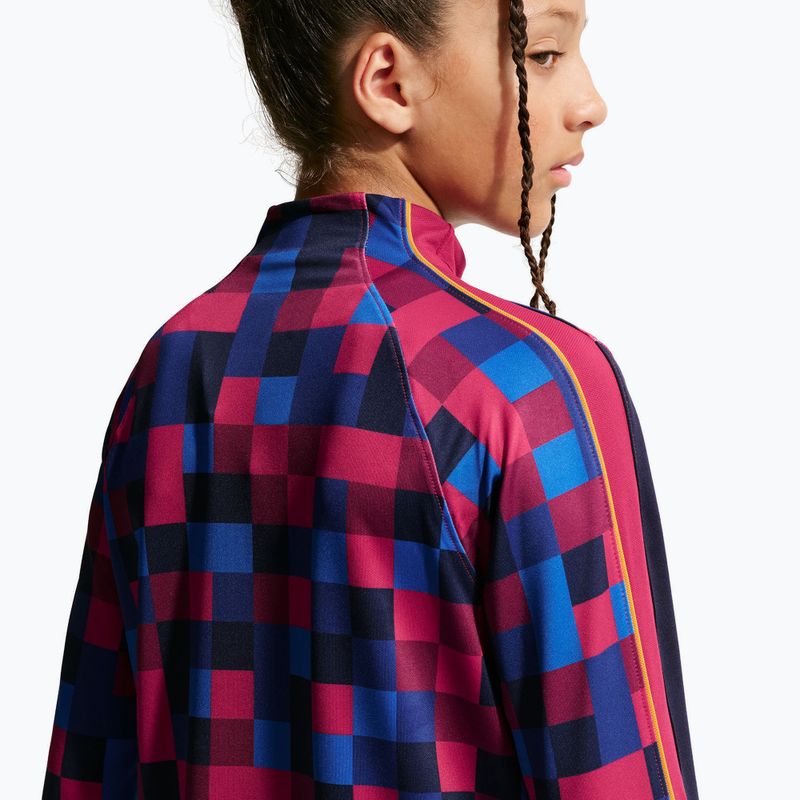 Bluză de fotbal pentru copii Nike FC Barcelona Dri-Fit Strike Drill Top noble red/noble red/mineral yellow 6