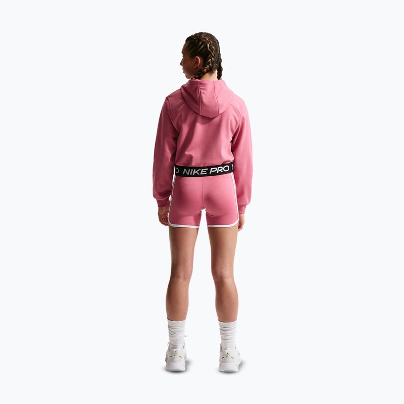 Bluză pentru copii Nike Pro Fleece Dri-Fit Full-Zip peony/peony/black/white 3
