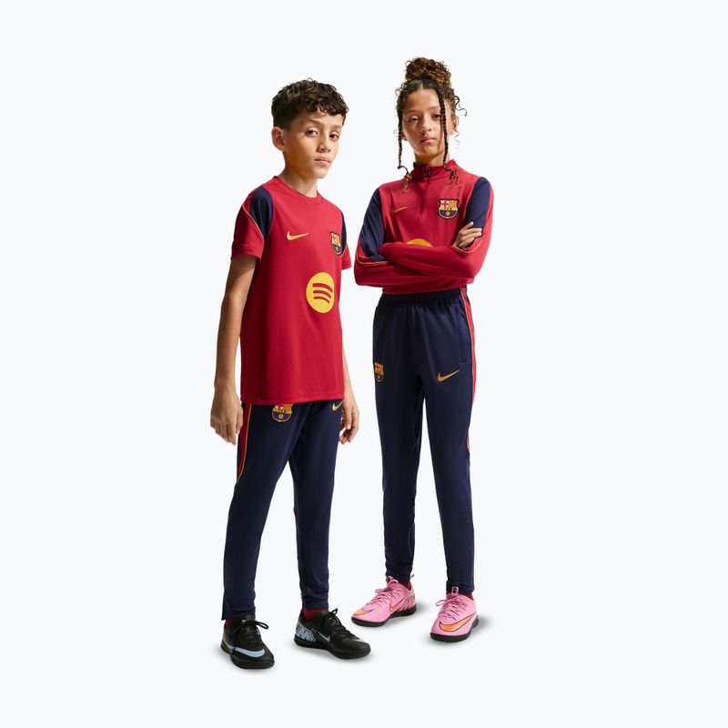 Pantaloni de fotbal pentru copii Nike FC Barcelona Strike Dri-Fit blackened blue/noble red/yellow 2