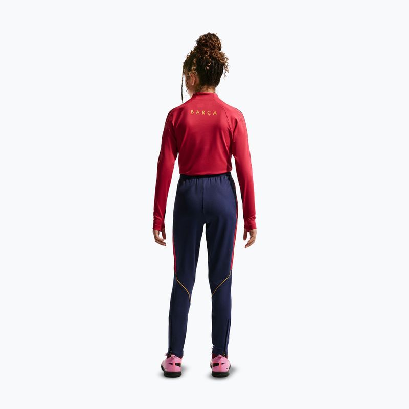Pantaloni de fotbal pentru copii Nike FC Barcelona Strike Dri-Fit blackened blue/noble red/yellow 3
