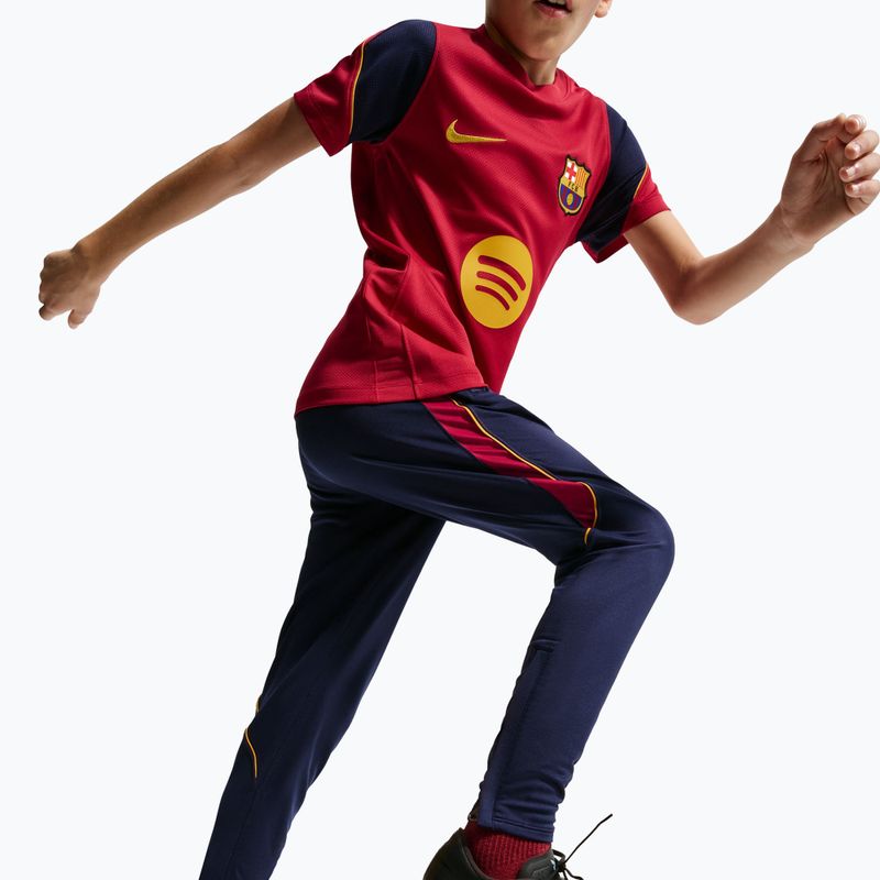 Pantaloni de fotbal pentru copii Nike FC Barcelona Strike Dri-Fit blackened blue/noble red/yellow 5