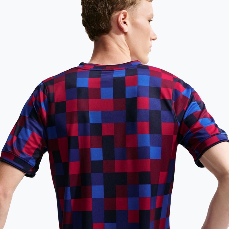 Tricou de fotbal pentru bărbați Nike FC Barcelona Dri-Fit Pre-Match noble red/mineral yellow 5