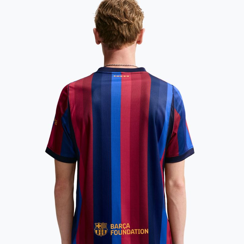 Tricou de fotbal pentru bărbați Nike FC Barcelona Dri-Fit Stadium Home deep garnet/blue void/mineral yellow 4