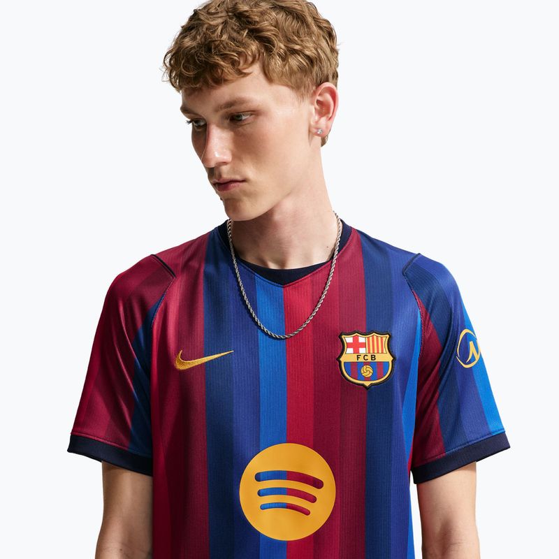 Tricou de fotbal pentru bărbați Nike FC Barcelona Dri-Fit Stadium Home deep garnet/blue void/mineral yellow 5