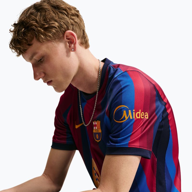Tricou de fotbal pentru bărbați Nike FC Barcelona Dri-Fit Stadium Home deep garnet/blue void/mineral yellow 6