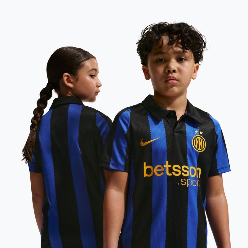 Tricou de fotbal pentru copii Nike Inter Milan Dri-Fit Stadium Home lyon blue/black/university gold 4