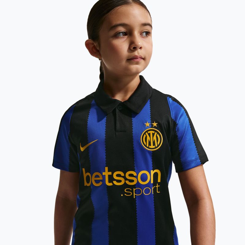 Tricou de fotbal pentru copii Nike Inter Milan Dri-Fit Stadium Home lyon blue/black/university gold 7