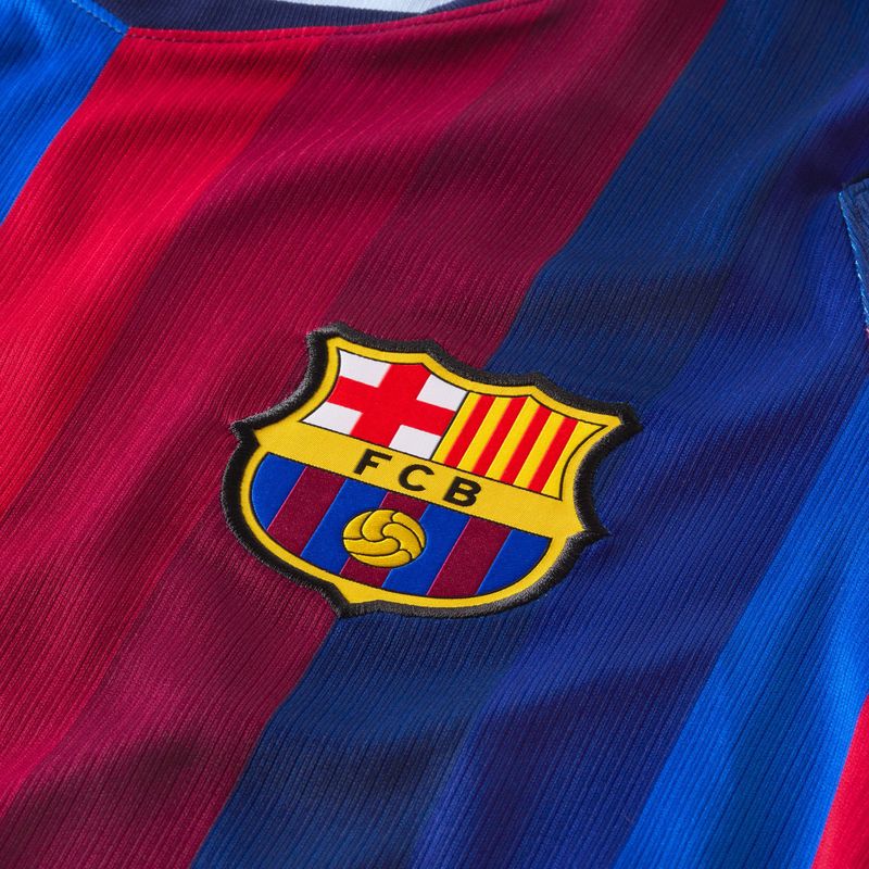 Longsleeve de fotbal pentru bărbați Nike FC Barcelona Dri-Fit Stadium Home LS deep garnet/blue void/mineral yellow 3