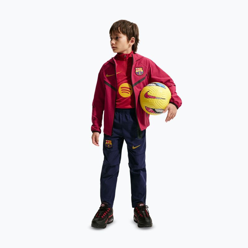 Pantaloni de fotbal pentru copii Nike FC Barcelona Tech Woven blackened blue/black/mineral yellow 2