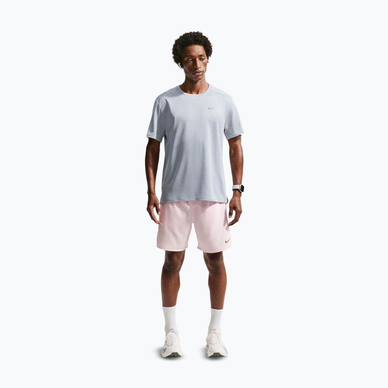 Tricou de alergare pentru bărbați Nike Miler Dri-Fit UV grey fog/particle grey 2