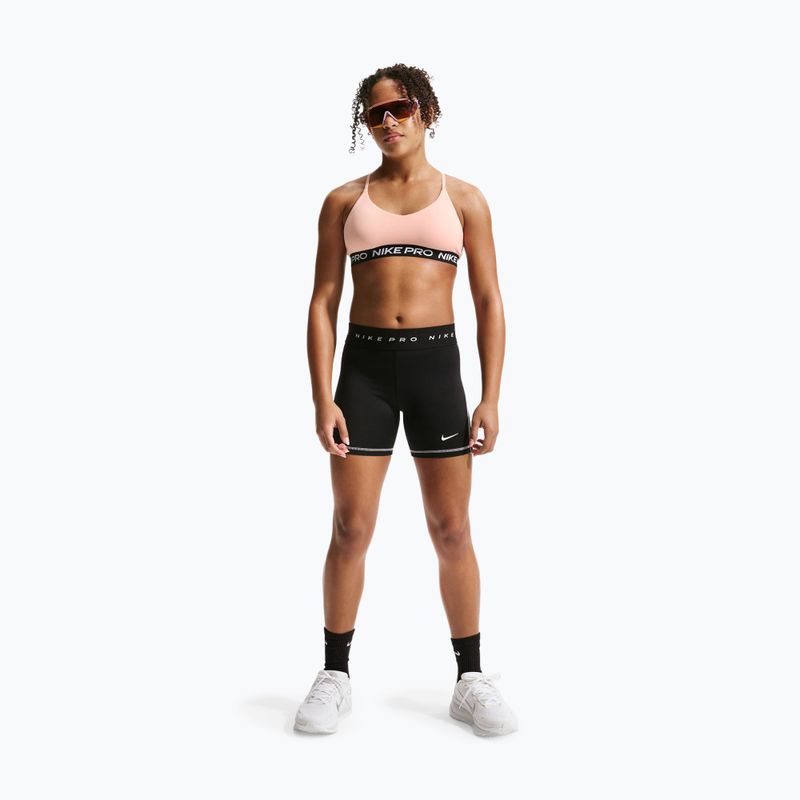 Sutien sport pentru fete Nike Pro Indy portocaliu arctic/negru/alb 2