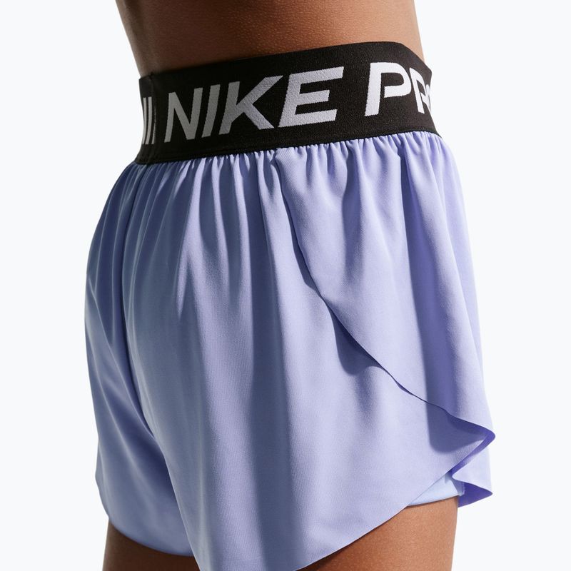 Pantaloni scurți pentru copii Nike Pro Dri-Fit 2in1 light thistle/black/white 5