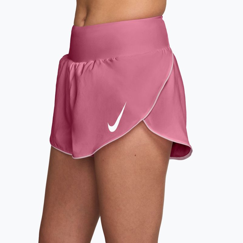 Pantaloni scurți de alergare pentru femei Nike Tempo Swoosh Dri-Fit Mid-Rise Brief-Lined peony/pink foam/white 3