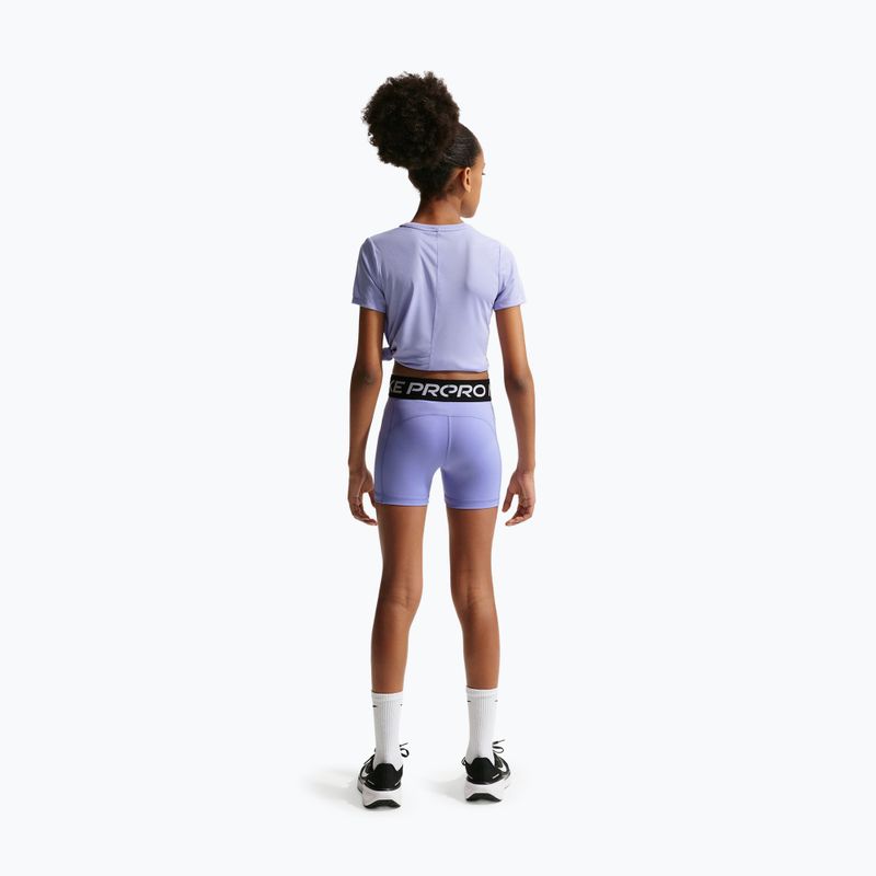 Pantaloni scurți pentru copii Nike Pro light thistle/white 3