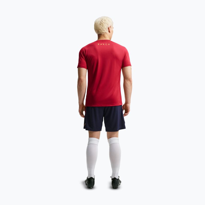 Pantaloni scurți de fotbal pentru bărbați Nike FC Barcelona Strike blackened blue/noble red/mineral yellow 3