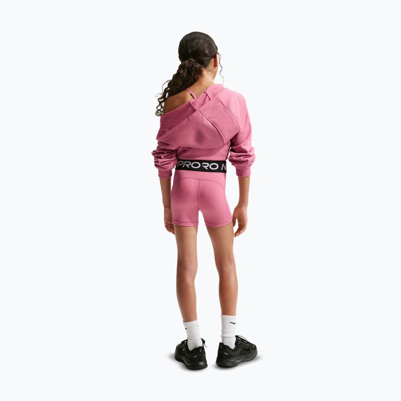 Pantaloni scurți pentru copii Nike Pro peony/white 3