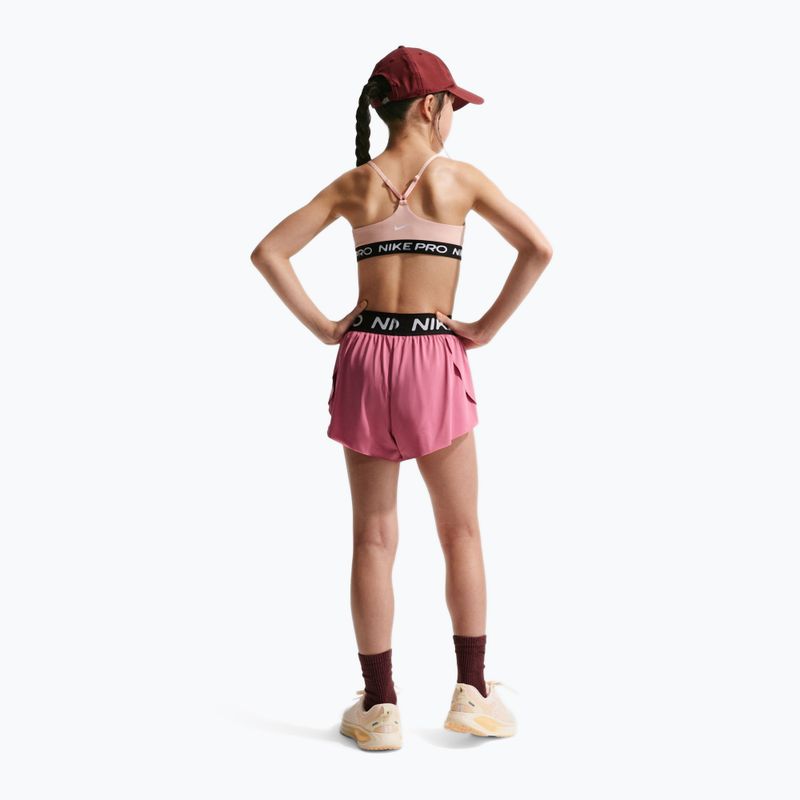 Pantaloni scurți pentru copii Nike Pro Dri-Fit 2in1 peony/black/white 2