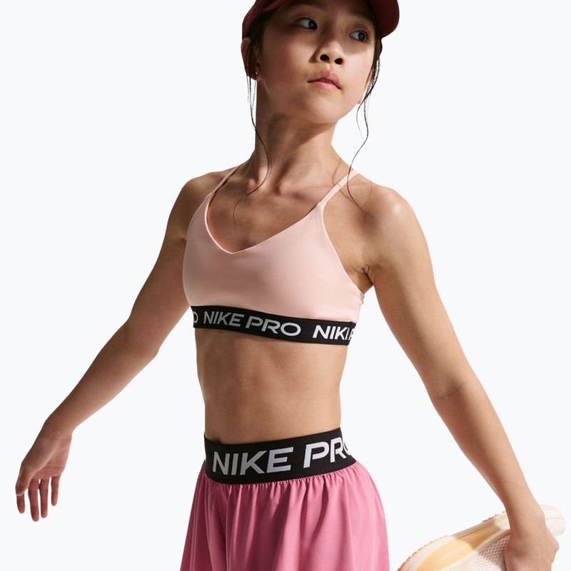 Pantaloni scurți pentru copii Nike Pro Dri-Fit 2in1 peony/black/white 3