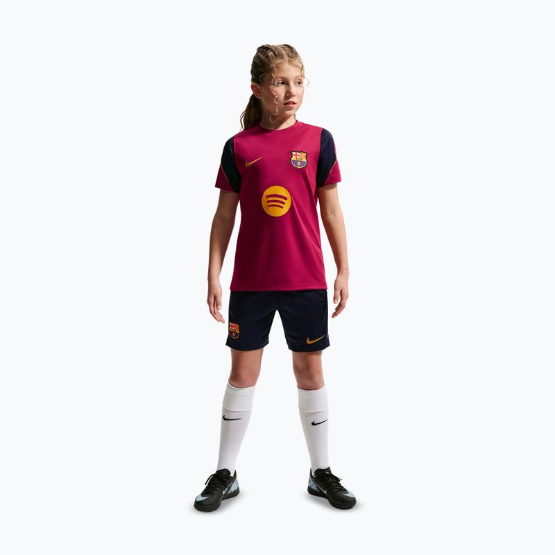 Tricou de fotbal pentru copii Nike FC Barcelona Strike Dri-Fit noble red/blackened blue 3
