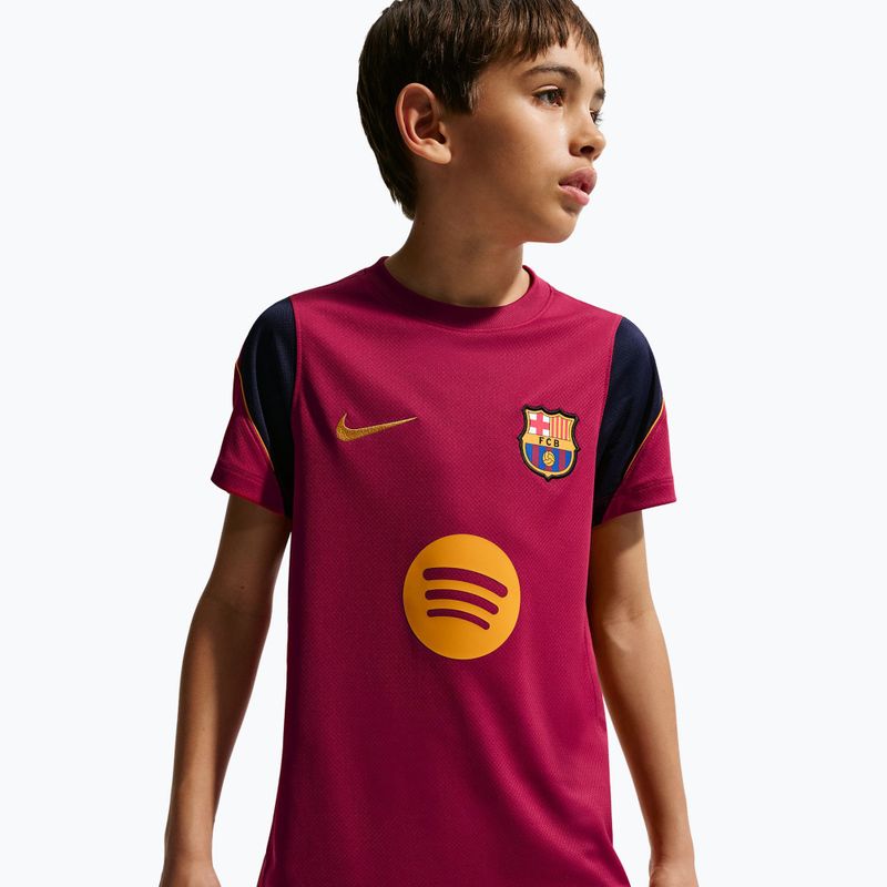 Tricou de fotbal pentru copii Nike FC Barcelona Strike Dri-Fit noble red/blackened blue 4