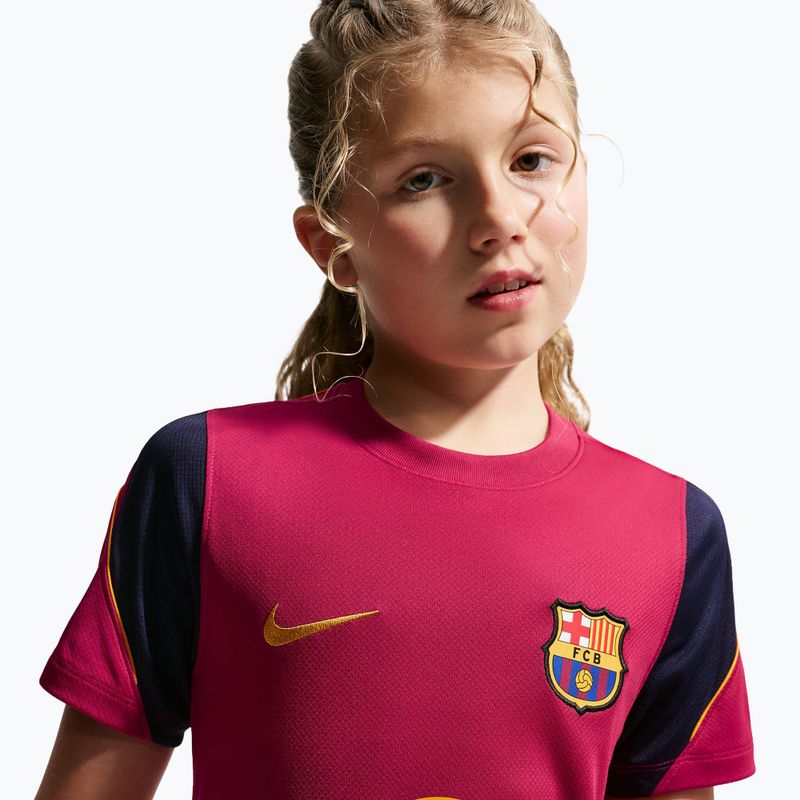 Tricou de fotbal pentru copii Nike FC Barcelona Strike Dri-Fit noble red/blackened blue 6