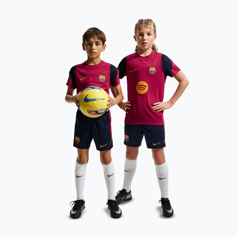 Pantaloni scurți de fotbal pentru copii Nike FC Barcelona Strike blackened blue/noble red/mineral yellow 2