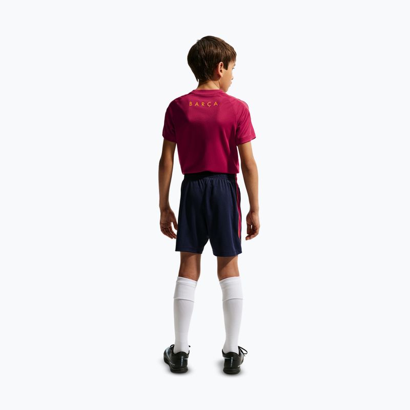 Pantaloni scurți de fotbal pentru copii Nike FC Barcelona Strike blackened blue/noble red/mineral yellow 4
