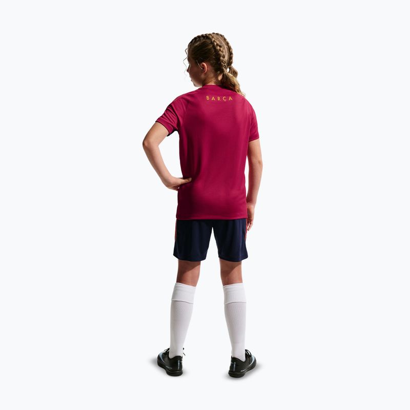 Pantaloni scurți de fotbal pentru copii Nike FC Barcelona Strike blackened blue/noble red/mineral yellow 5