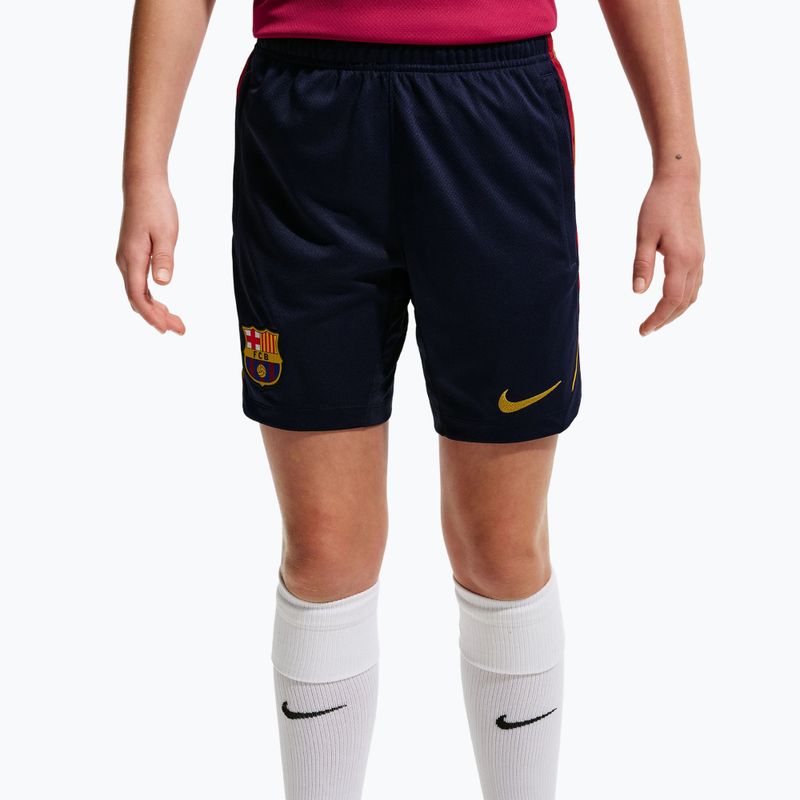 Pantaloni scurți de fotbal pentru copii Nike FC Barcelona Strike blackened blue/noble red/mineral yellow 6