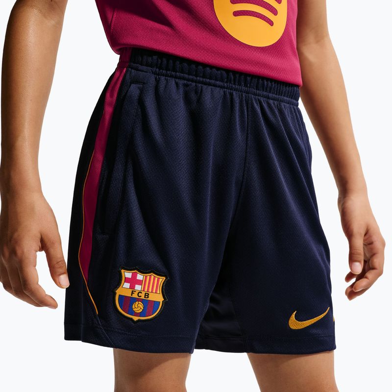 Pantaloni scurți de fotbal pentru copii Nike FC Barcelona Strike blackened blue/noble red/mineral yellow 7