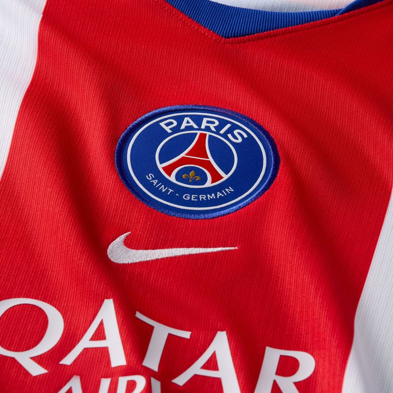 Longsleeve de fotbal pentru bărbați Nike Paris Saint-Germain Dri-Fit Stadium Home old royal/white/university red/white 3