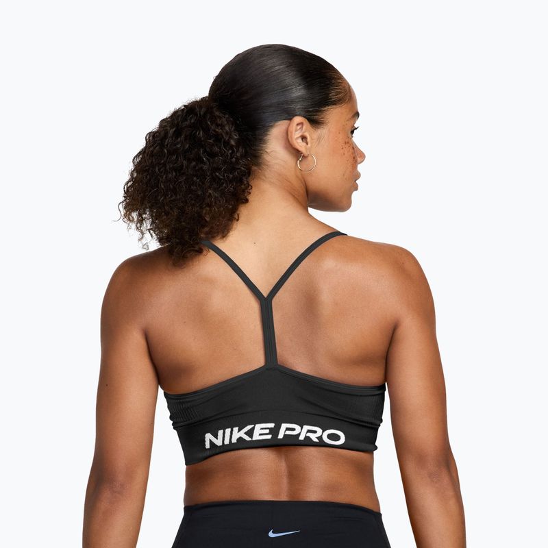 Sutien de antrenament Nike Pro Seamless Light Support black/white 2